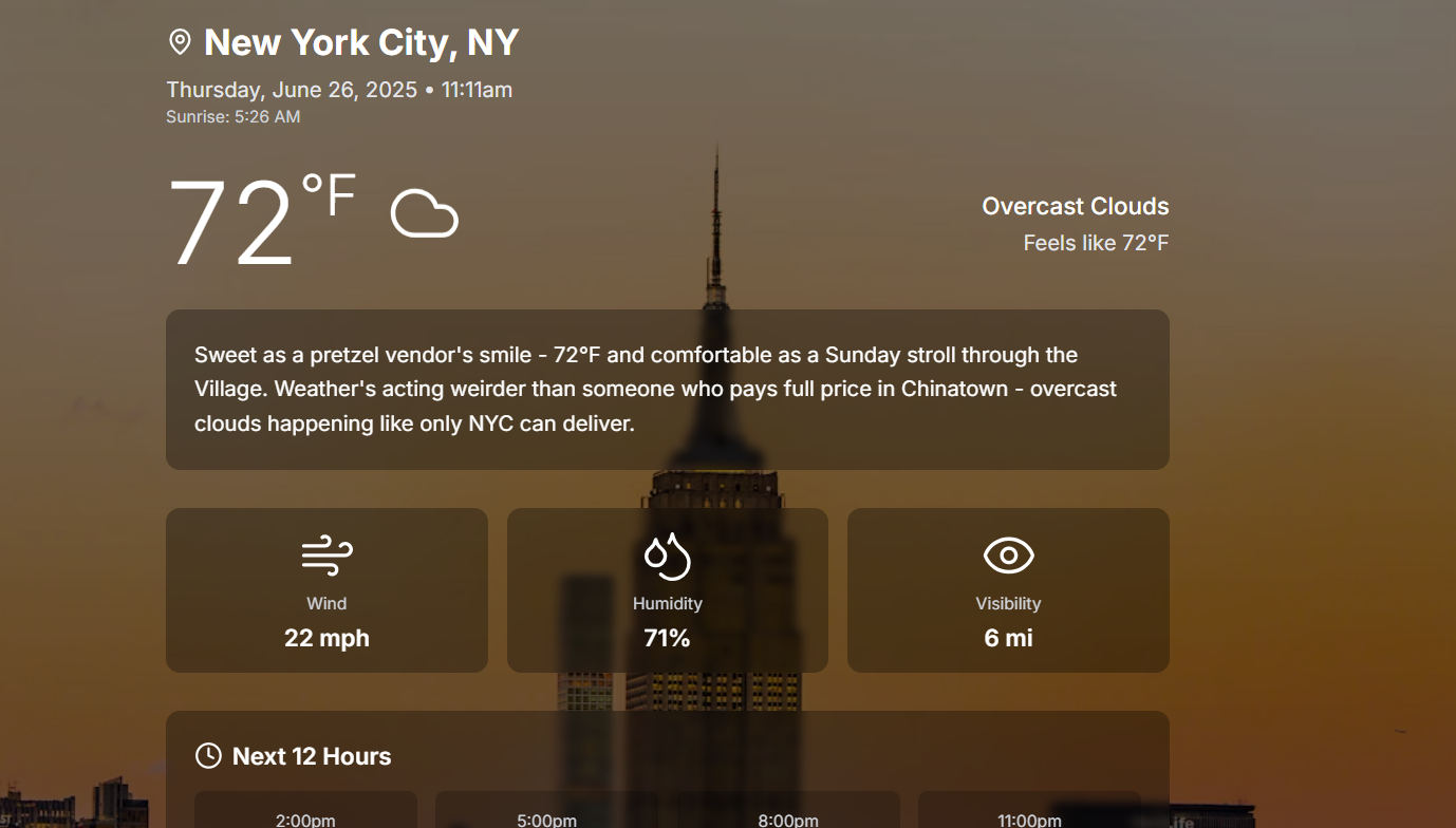 NYC Weather App